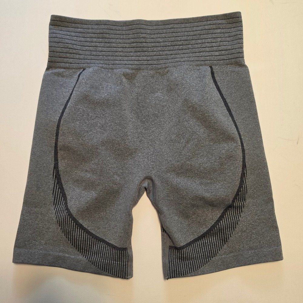 H&M Move Seamless High Waisted Biker Shorts Gray Athletic Gym Yoga Size Medium
